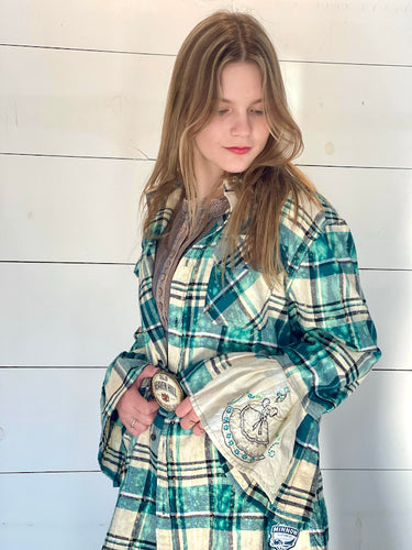 Flared Sleeve Flannel- SOUTHERN BELLE